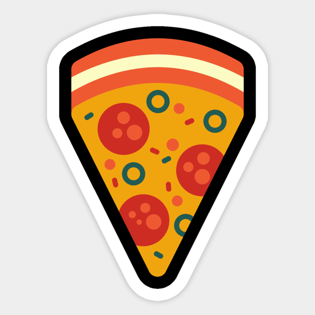 Pizza Illustration Yummy Slice Sticker by InkyArt